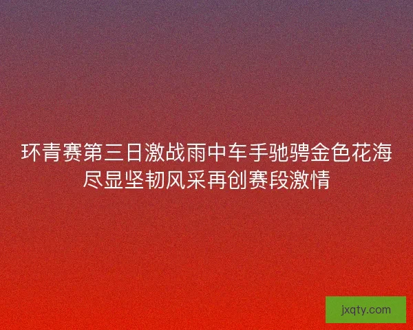 环青赛第三日激战雨中车手驰骋金色花海尽显坚韧风采再创赛段激情
