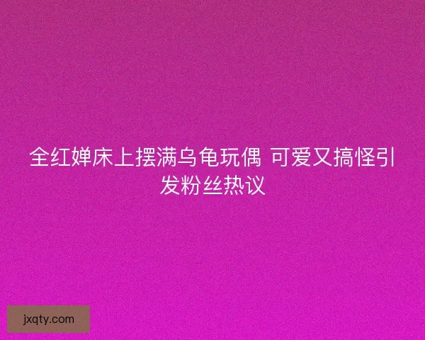 全红婵床上摆满乌龟玩偶 可爱又搞怪引发粉丝热议